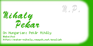 mihaly pekar business card